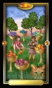 6 of cups Gilded deck